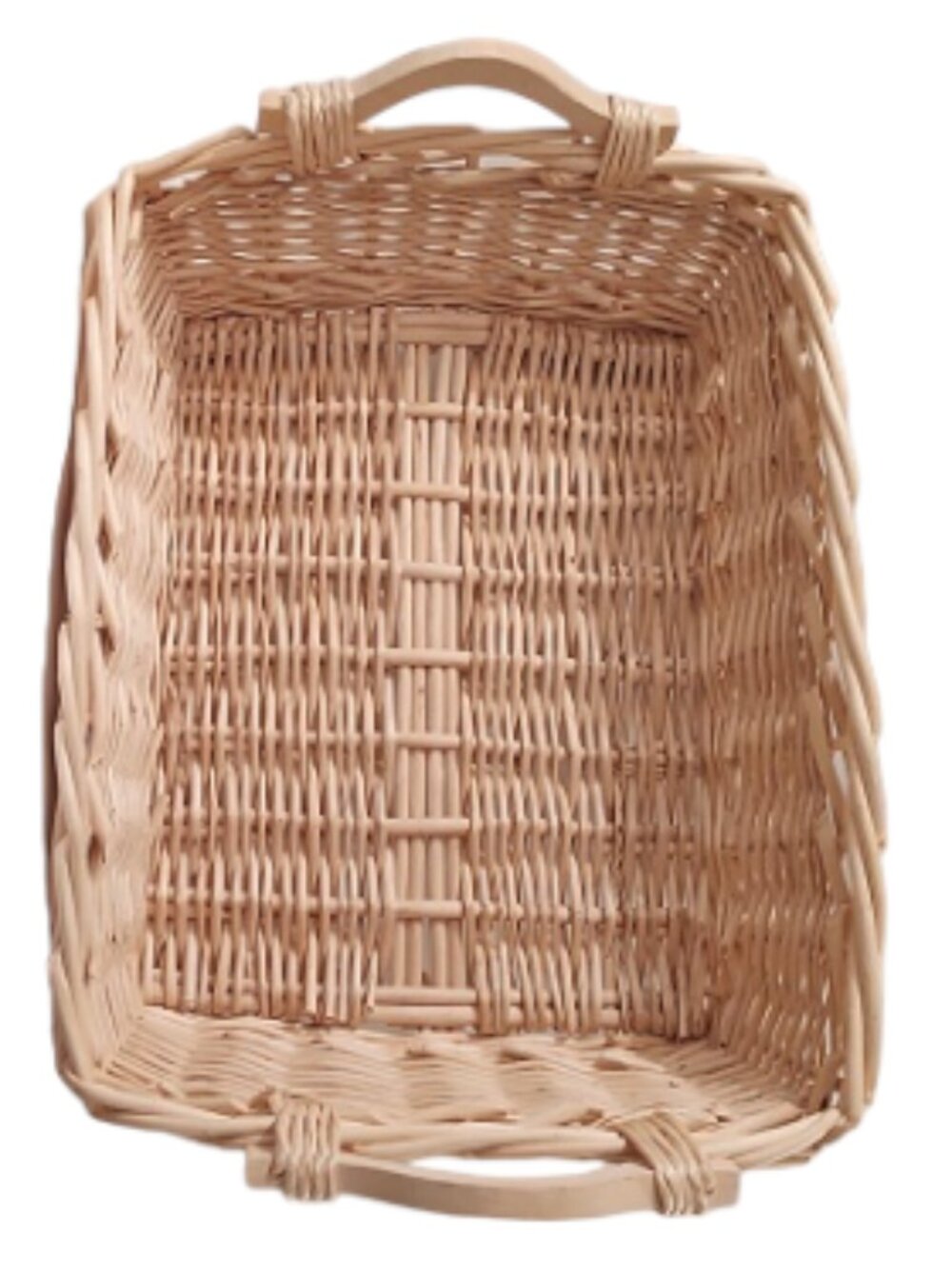 Unlined Sturdy Rectangular Shallow Basket